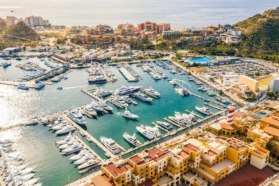 Cabo San Lucas marina and coastline